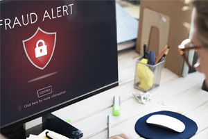 Online Fraud Alert On Computer
