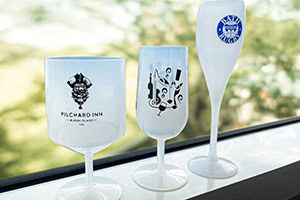 green goblet cups