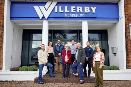 A group shot outside the Willerby HQ