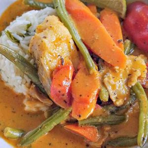 One Pot Fish In Red Curry Sauce