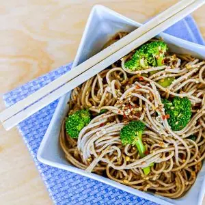 Gluten Free Spicy Soba Noodles And Broccoli Salad