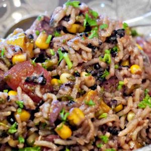 Chicken and Chorizo Jambalaya with Black Rice