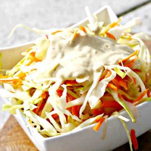 Cabbage Salad with Honey Mustard Dressing
