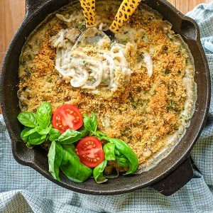 Mushroom Zucchini Tetrazzini (Vegan, Gluten-Free)