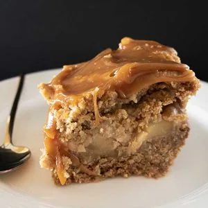 Gluten-Free Apple Pie Squares with Almond Butter Caramel