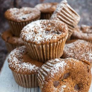 Gluten-Free Rice Flour Zucchini Muffins With Chocolate Chips