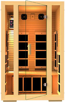 1. JNH Lifestyles Joyous 2 Person Canadian Hemlock Wood Far Infrared Sauna