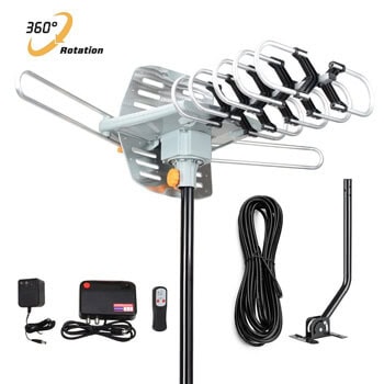 5. Outdoor TV Antenna 150 Miles Amplified Digital HDTV Antenna.