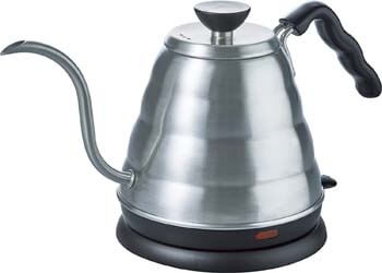 10. Hario Gooseneck Coffee Kettle 'Buono', Electric, 800ml, Stainless Steel, Silver