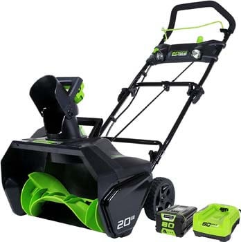 6. Greenworks 2600402 Pro 80V 20-Inch Cordless Snow Thrower