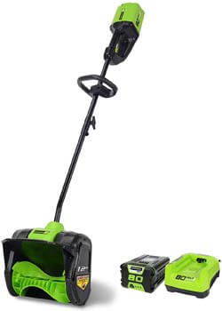 4. Greenworks PRO 12-Inch 80V Cordless Snow Shovel, 2.0 AH Battery Included 2600602