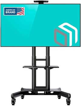 9. ONKRON Mobile TV Stand with Mount Rolling TV Cart