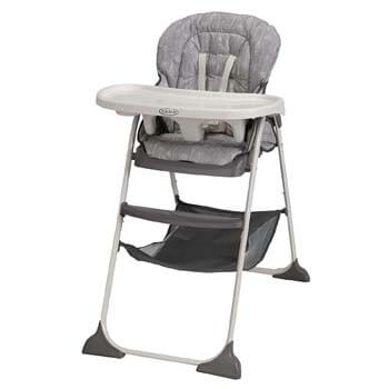 5. Graco Slim Snacker High Chair | Ultra-compact High Chair, Whisk