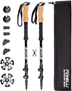 4. Foxelli Carbon Fiber Trekking Poles