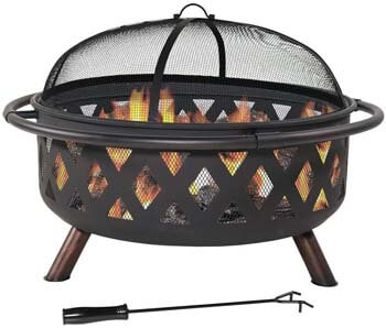 7. Sunnydaze Crossweave Outdoor Fire Pit