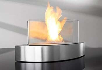 4. Sharper Image Tabletop Fireplace – Black