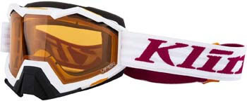 4. KLIM Viper Snow Goggle Linkage White Persimmon