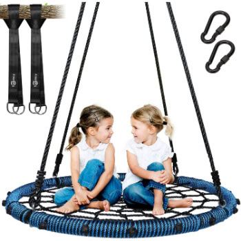 10.. Trekassy 660 lb Spider Web Swing 40 inch for Tree Kids