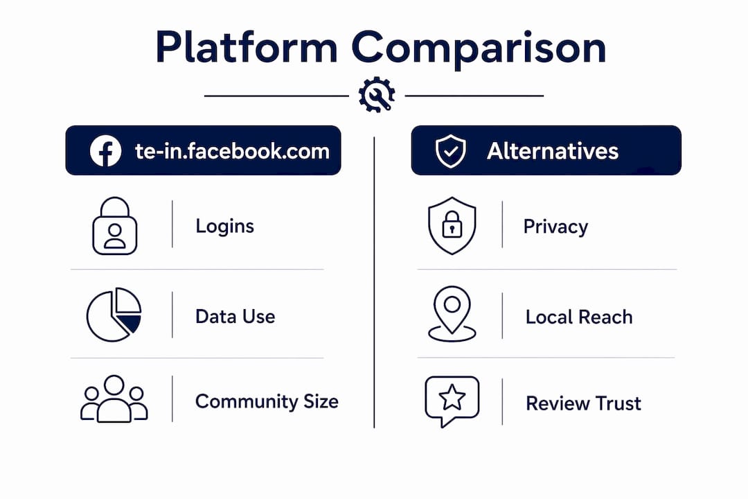 Infographic comparing te-in.facebook.com and alternatives