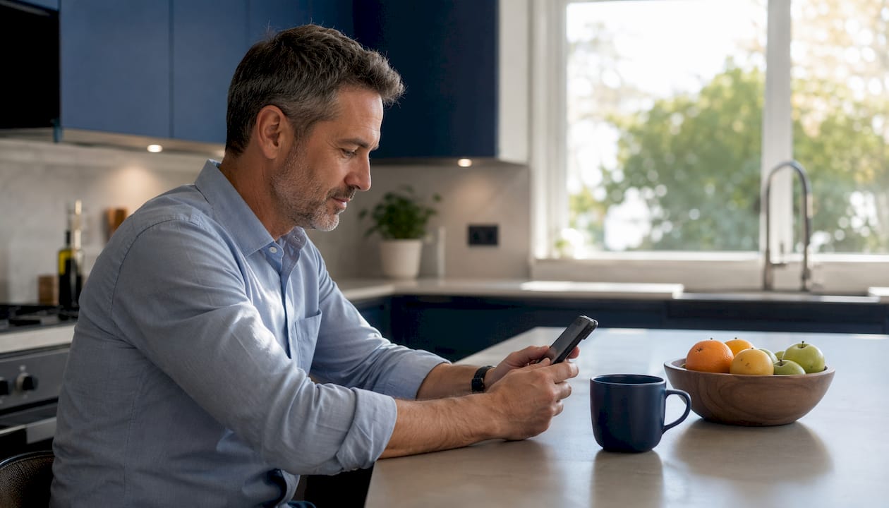 Hands scheduling mobile mechanic appointment on phone