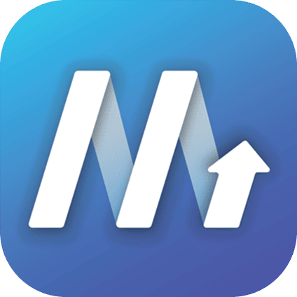Logo of Mobile Measures featuring a stylized white 'M' with an upward arrow integrated into the design, set against a blue gradient background.
