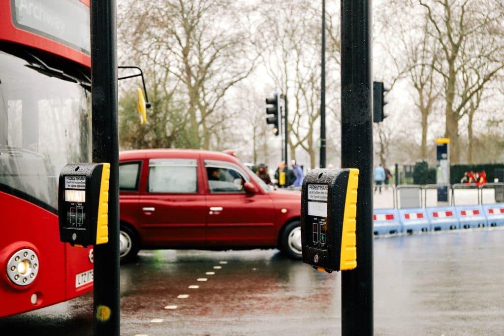 Travelling to work by bus or taxi