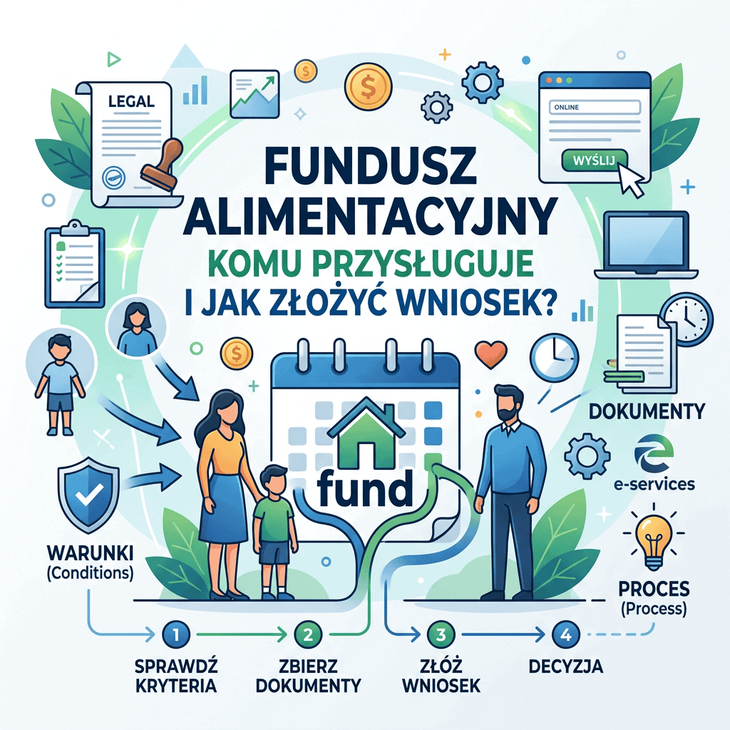 Infografika „Fundusz alimentacyjny: komu przysługuje i jak złożyć wniosek?”