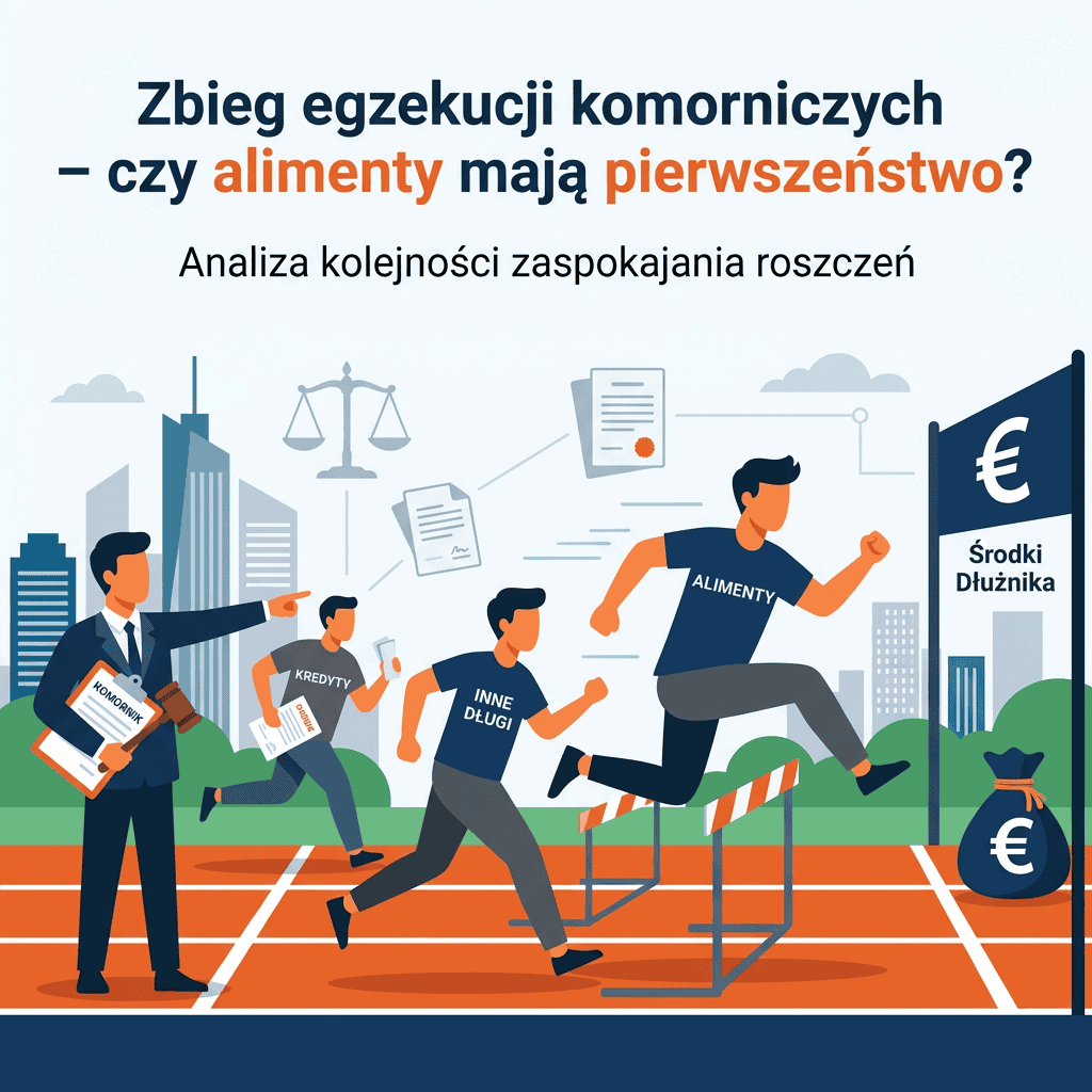 Zbieg egzekucji komorniczych – czy alimenty mają pierwszeństwo? Analiza kolejności zaspokajania roszczeń.