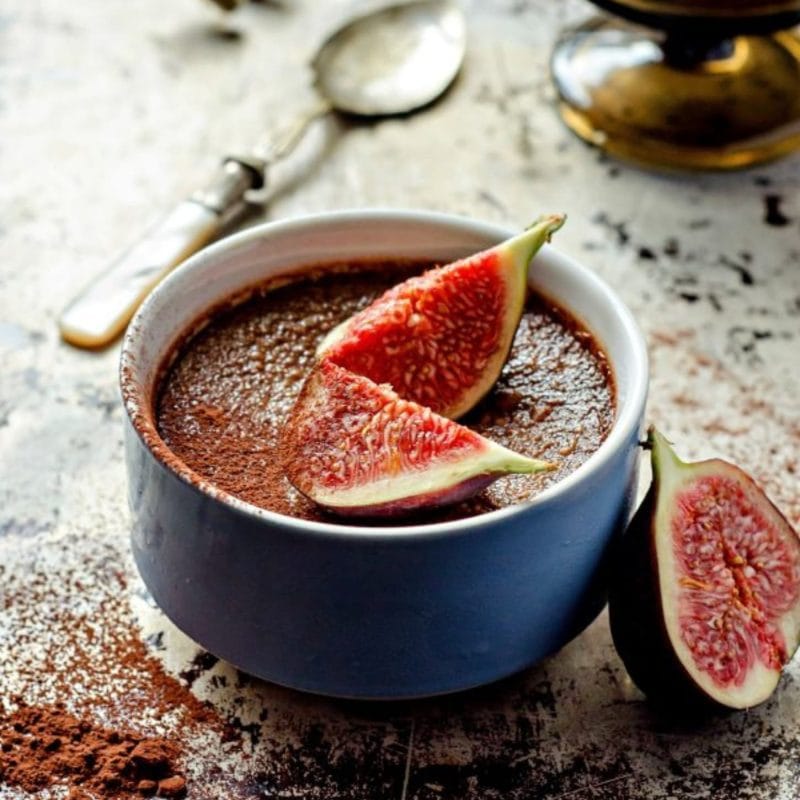 Pots de creme cu ciocolata neagra
