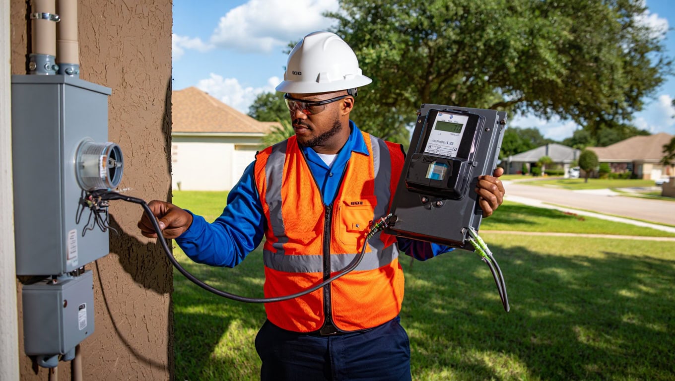 Medidor
  inteligente para conexión el mismo día de luz prepagada en Dallas