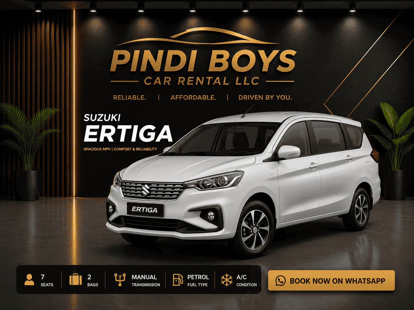 Suzuki Ertiga 7-seater MPV rental Dubai