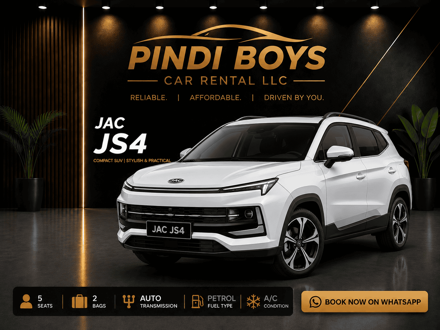 JAC JS4 compact SUV rental Dubai