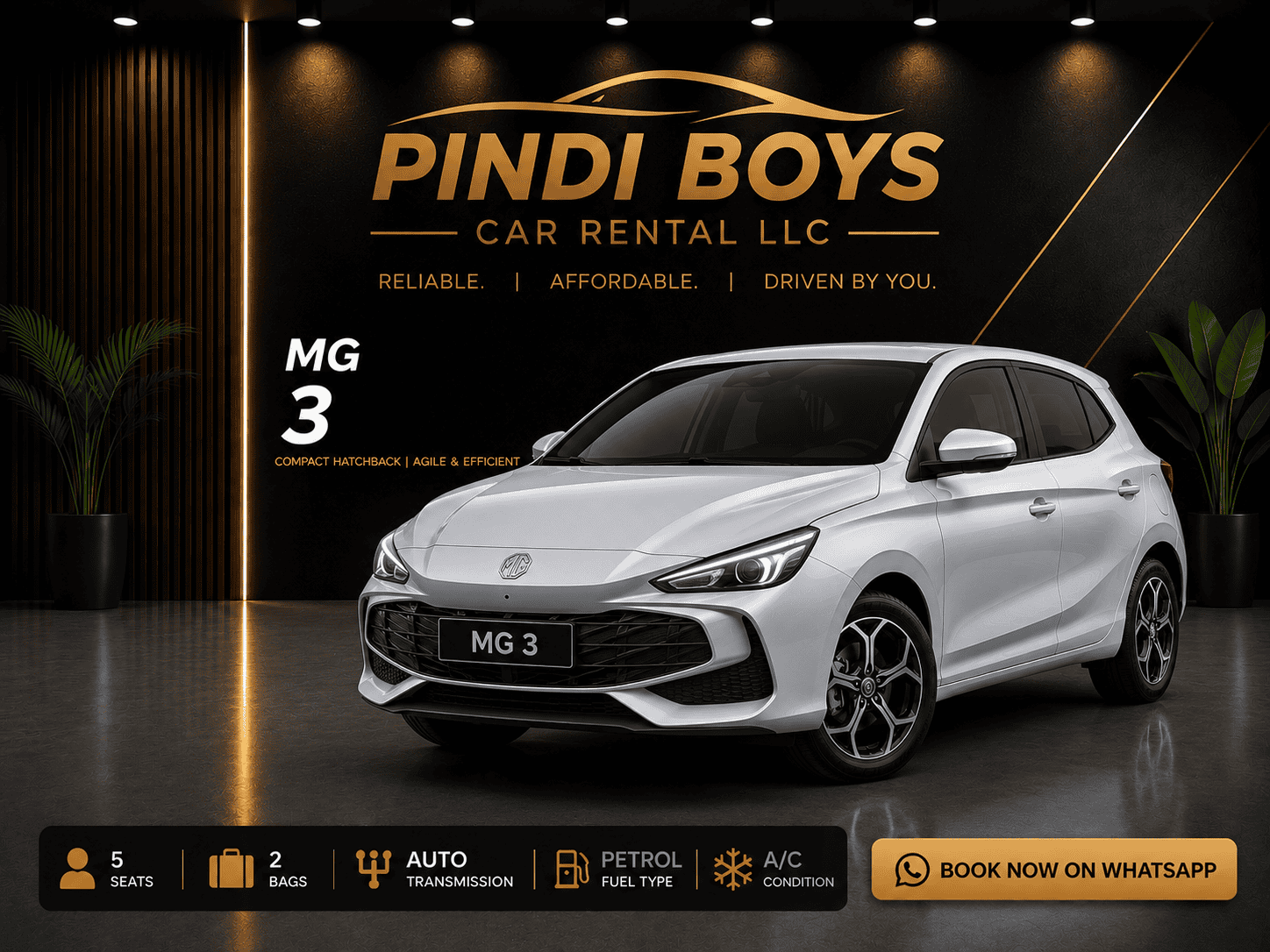 MG 3 economy hatchback rental Dubai