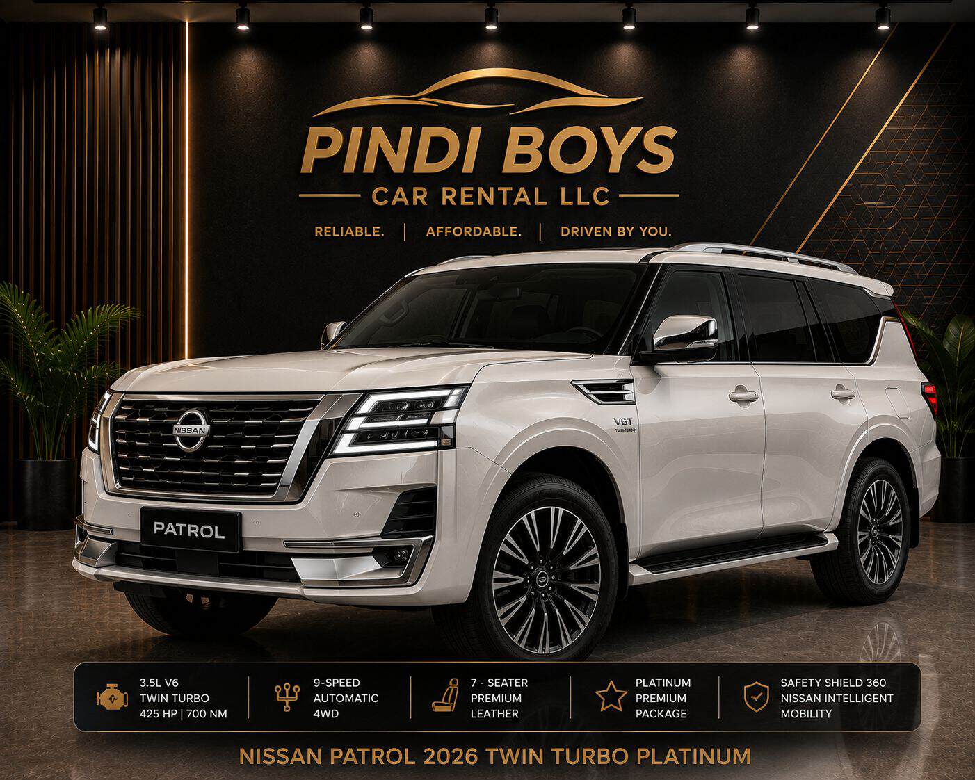 Nissan Patrol or similar luxury suv rental Dubai