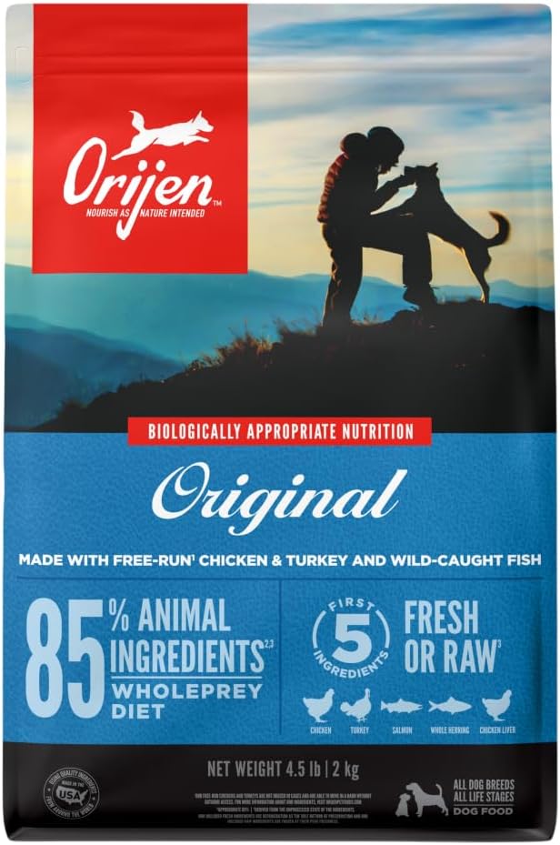 ORIJEN Grain Free High Protein Dry Dog Food Original Recipe 4.5 lb Bag