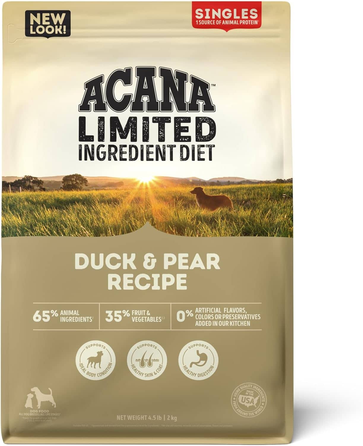 ACANA Singles Limited Ingredient Grain Free Duck and Pear Dry Dog Food 4.5 lb Bag