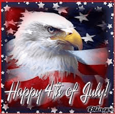 July 4th Eagle "Happy 4th of July" - 400 x 438