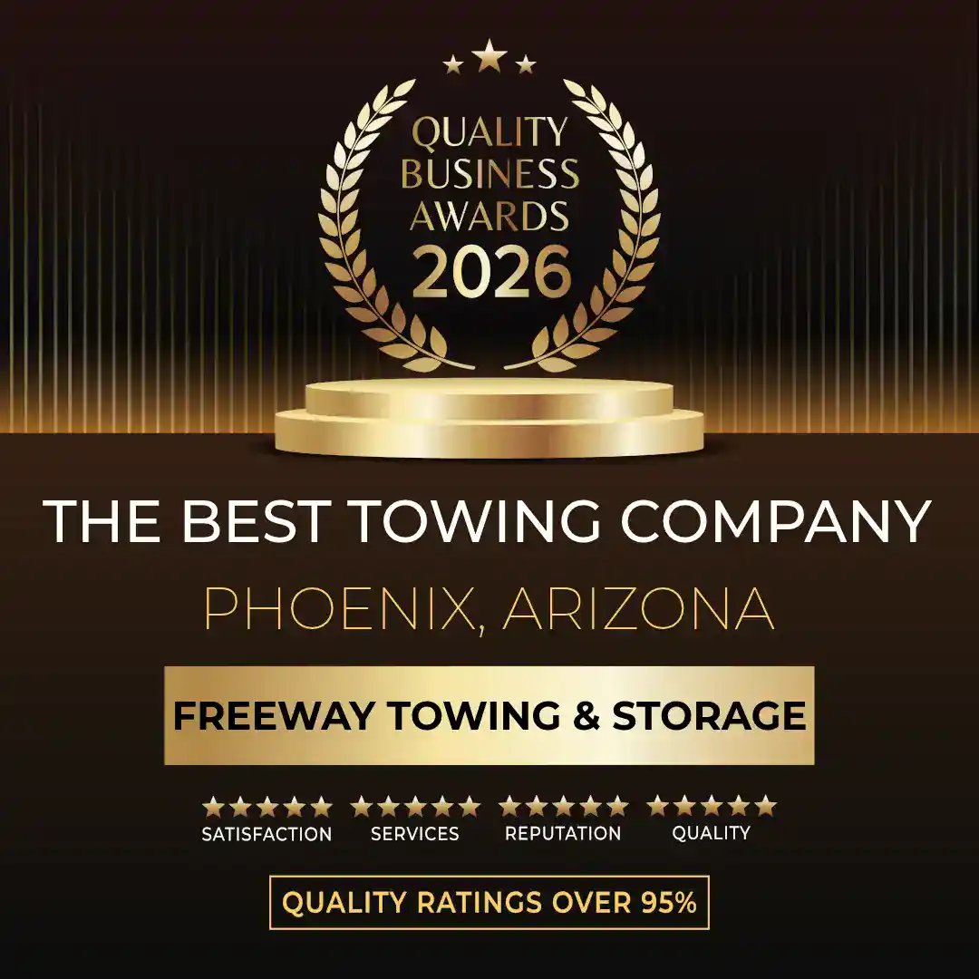 Quality Business Awards 2026 - Best Towing Company in Phoenix, Arizona - Freeway Towing & Storage