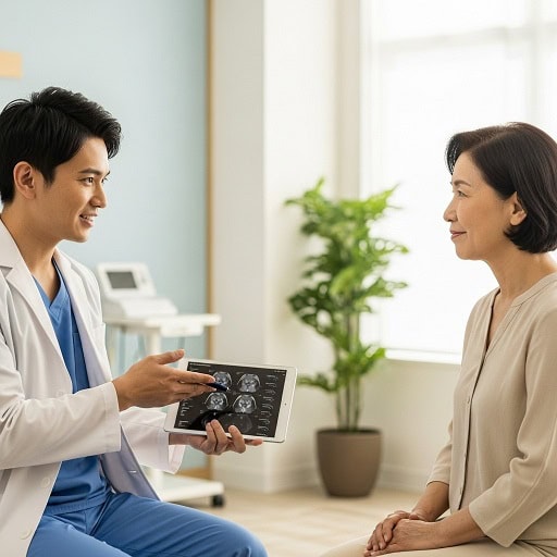 Khám và tư vấn với bác sĩ chuyên khoa tầm soát ung thư vòm họng tại phòng khám ung bướu sài gòn
