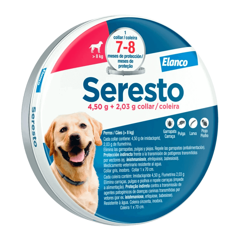 Seresto Collar Antiparasitario 70cm Para Perros Grandes (Más de 8 kg)