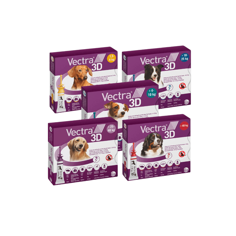 Vectra 3D Pack de 3 Pipetas Para Perros
