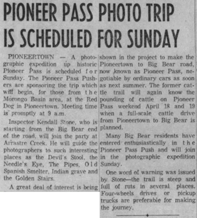 Feb. 6, 1959 - The San Bernardino County Sun article clipping