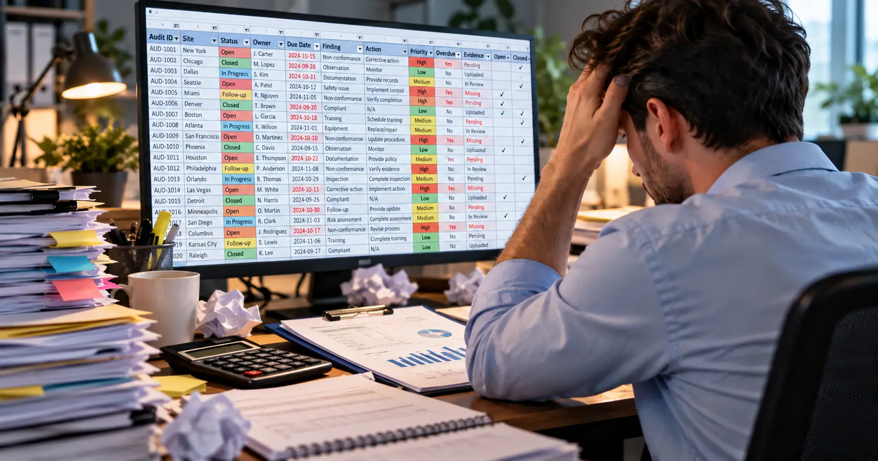 Confusing spreadsheet used for audit