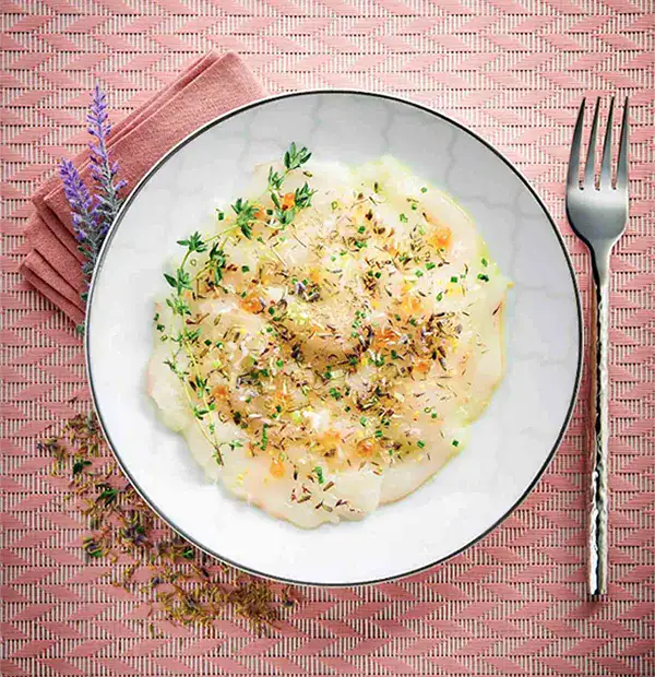 carpaccio de poisson photographie recette