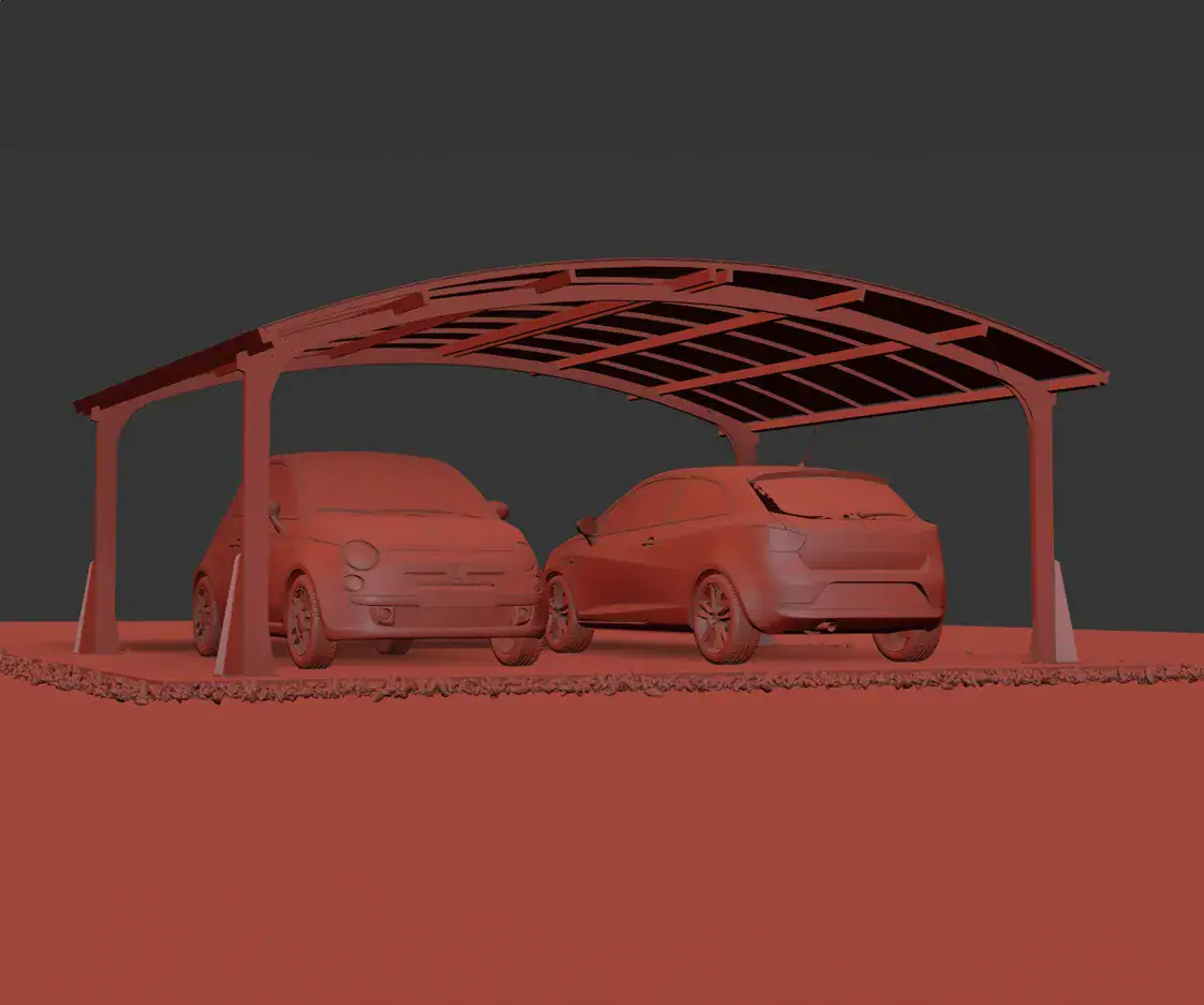 3d modelisation carport