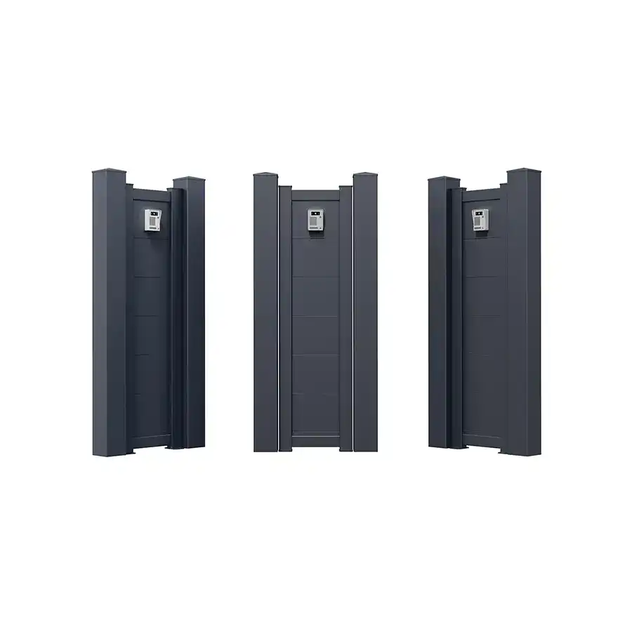 portillon aluminium visiophone 3d