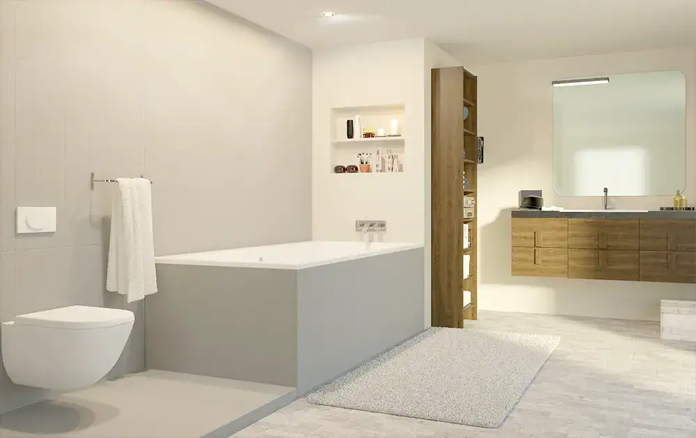 salle de bain baignoire