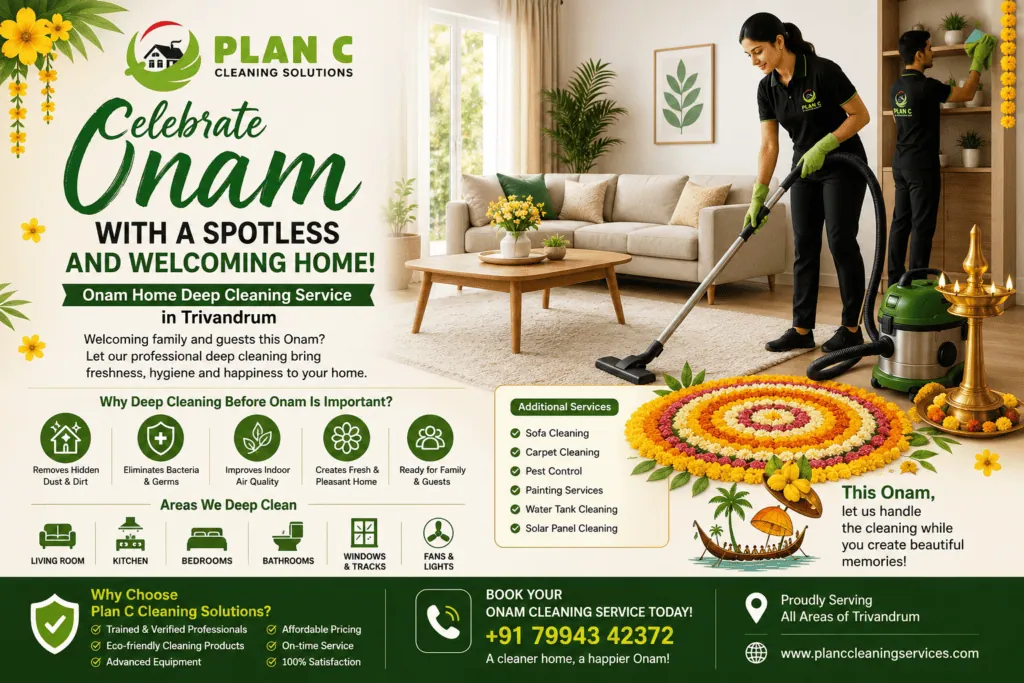 Onam cleaning services in Trivandrum