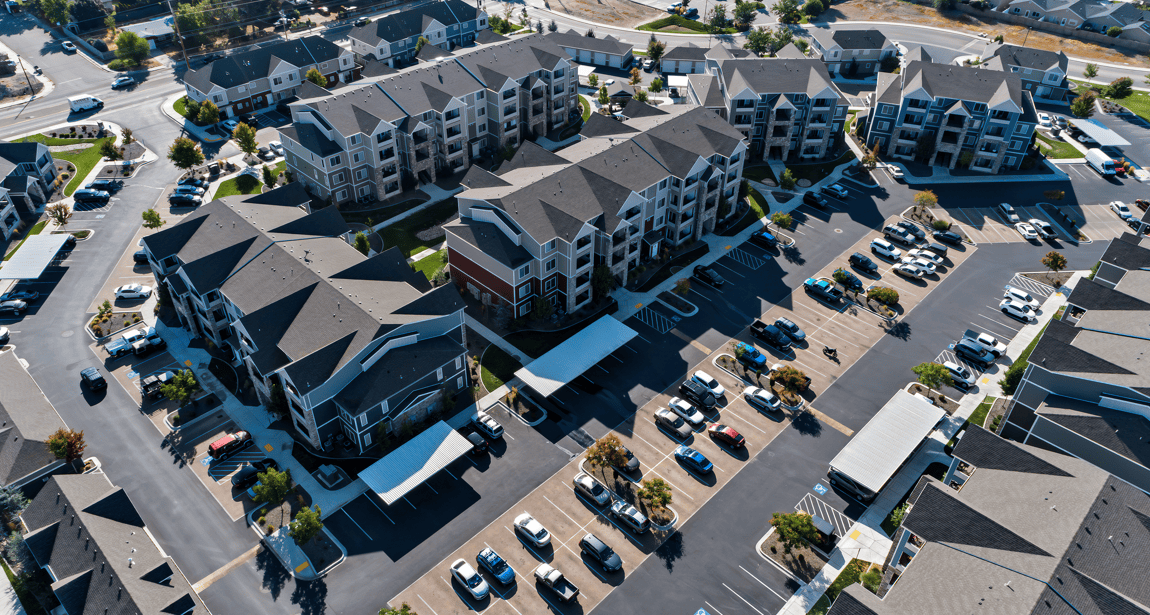Apartment complex parking striping