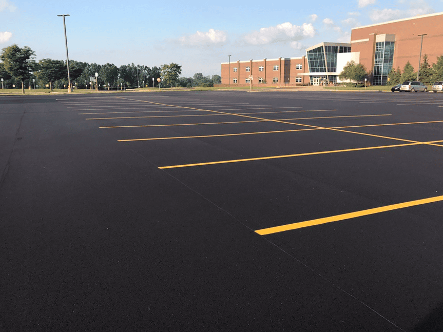 School and municipal parking striping